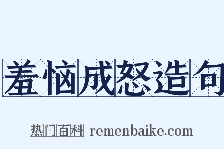 羞恼成怒造句是什么意思的图片